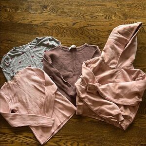 GAP Pink Relaxed Long Sleeve Hoodie Set